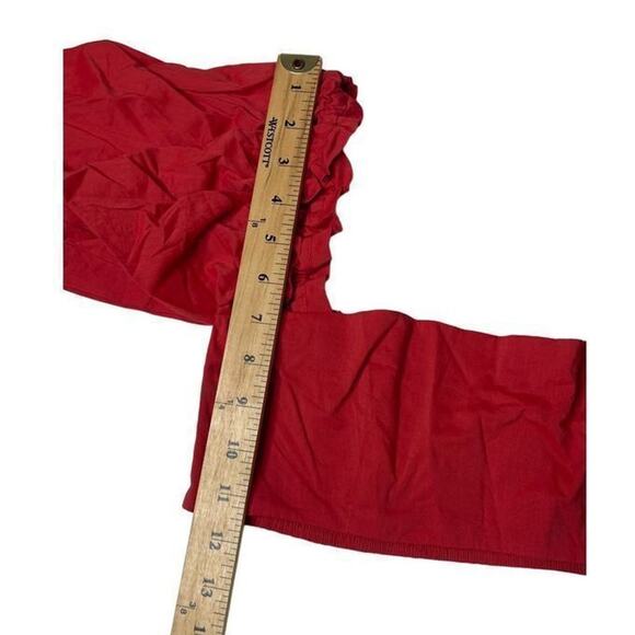 WeWoreWhat Solid Obe Ruby Coco Crop Top Blouse Large New - Picture 6 of 16